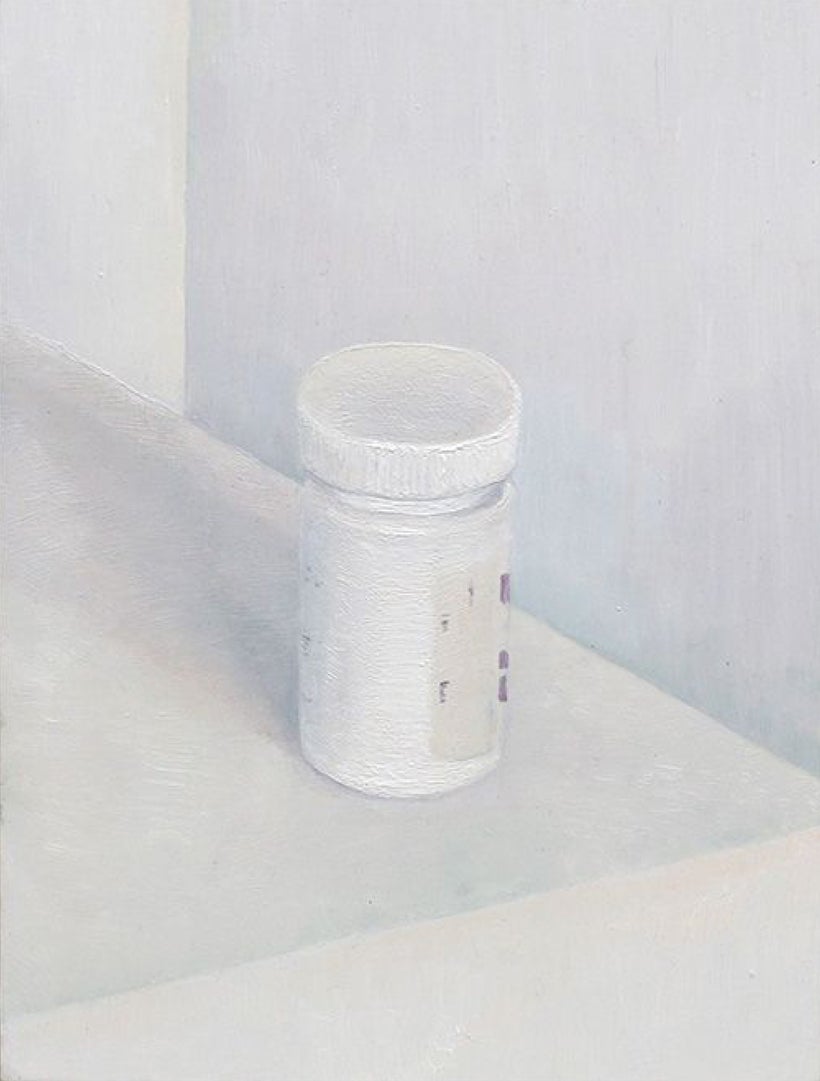 Johannes Siversten, <em>Pills </em>(2014), oil on canvas, 7 x 9.5 inches