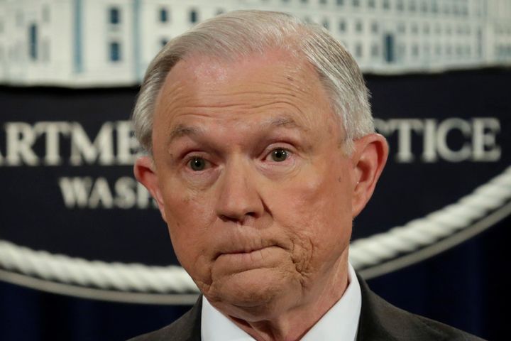 U.S. Attorney General Jeff Sessions speaks at a news conference at the Justice Department in Washington, D.C., on March 2, 2017.