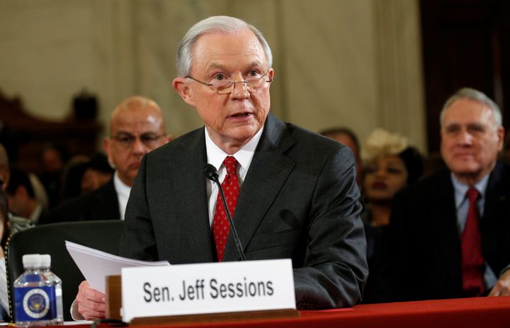 Jeff Sessions testifies at a Senate Judiciary Committee confirmation hearing to become U.S. attorney general on Jan. 10, 2017.