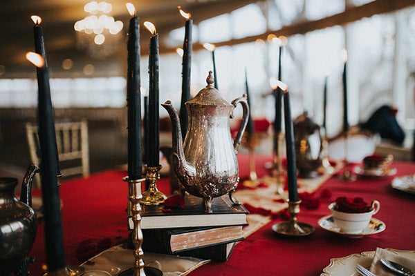 Don't forget at add Mrs. Potts to your table! <em>Related: <a href="http://www.bridalguide.com/planning/the-details/showers-parties/tea-party-bridal-shower" target="_blank" role="link" rel="nofollow" class=" js-entry-link cet-external-link" data-vars-item-name="Host a Tea Party-Themed Bridal Shower" data-vars-item-type="text" data-vars-unit-name="58c0aaaee4b0a797c1d398f0" data-vars-unit-type="buzz_body" data-vars-target-content-id="http://www.bridalguide.com/planning/the-details/showers-parties/tea-party-bridal-shower" data-vars-target-content-type="url" data-vars-type="web_external_link" data-vars-subunit-name="article_body" data-vars-subunit-type="component" data-vars-position-in-subunit="15">Host a Tea Party-Themed Bridal Shower</a></em>