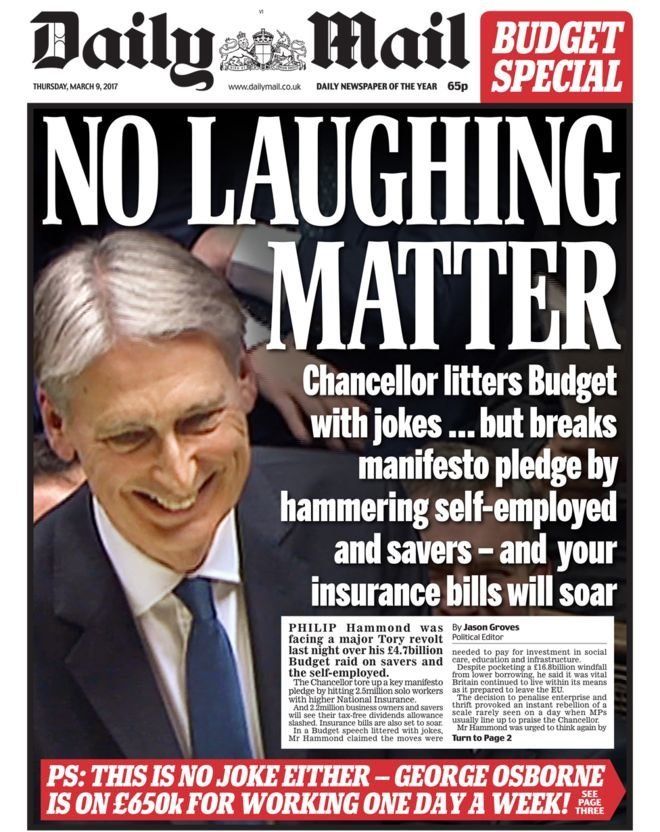 Philip Hammond was slammed in the press for the announcement