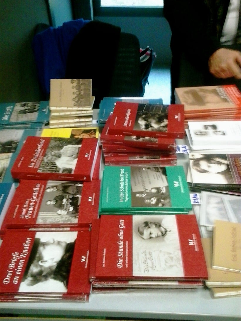 The growing trade of Salomé literature, in three languages was in evidence at Strasbourg, courtesy of Ursula Welsch, director
