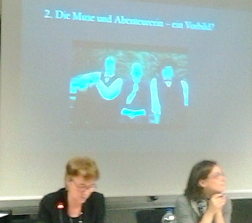 <em>The precursor to Jules et Jim: before a projection of a still from the new film Lou Andreas-Salomé, Annette Kliewer (lef