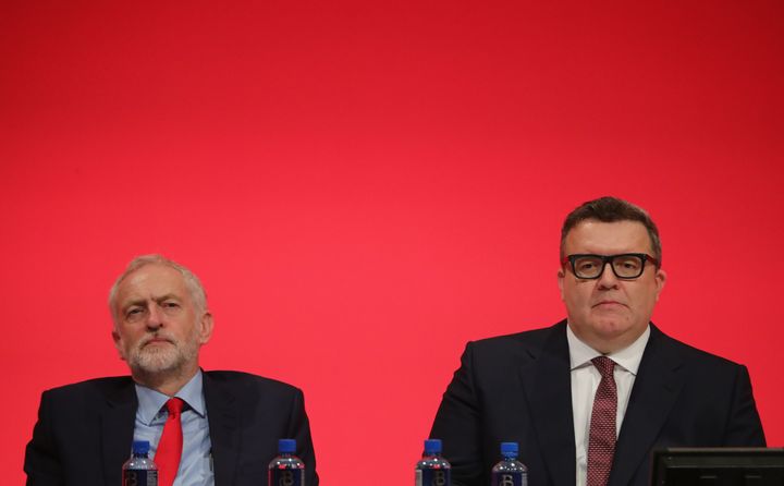 Jeremy Corbyn and Tom Watson at party conference.