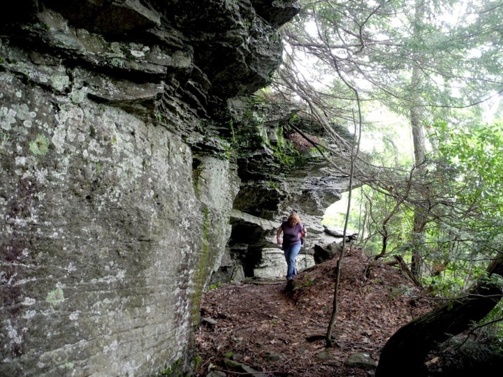 <p><em>Hiking up to Sunset Rock</em></p>