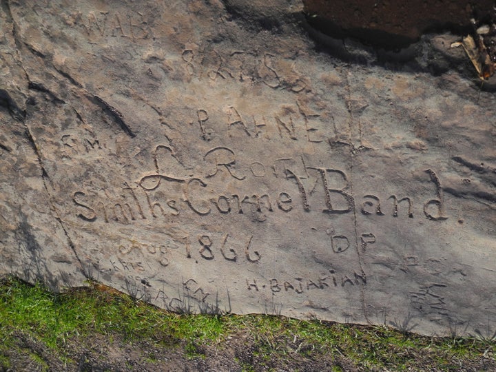 <p><em>Remnants of early visitors to the Catskill Mountain House</em></p>