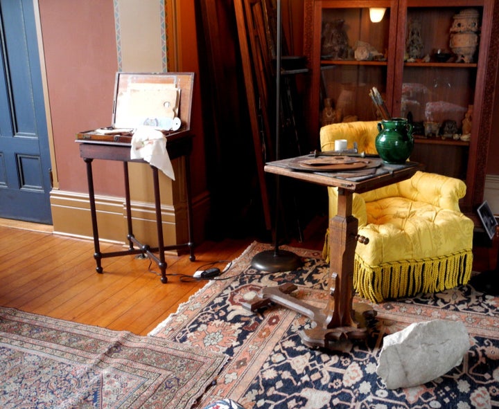 <p><em>Frederick Edwin Church's studio, which he added to Olana in 1888, seems just as he left it.</em></p>