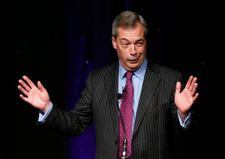 Former United Kingdom Independence Party leader Nigel Farage speaks at the party's spring conference on Feb. 17, 2017.