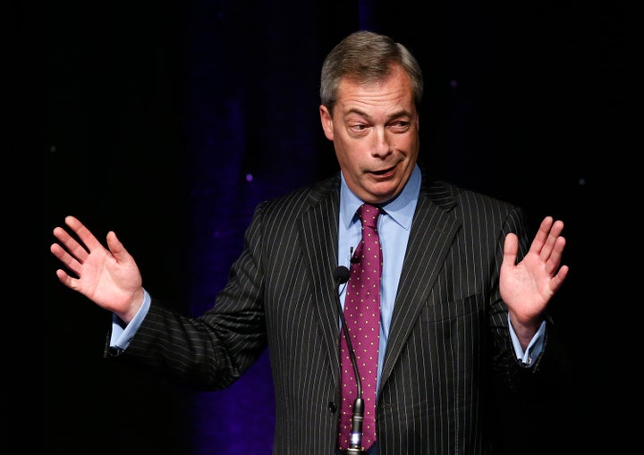 Former United Kingdom Independence Party leader Nigel Farage speaks at the party's spring conference on Feb. 17, 2017.