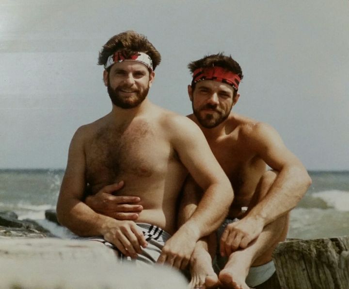 Joseph (left) and Dan's honeymoon at Myrtle Beach, 1986