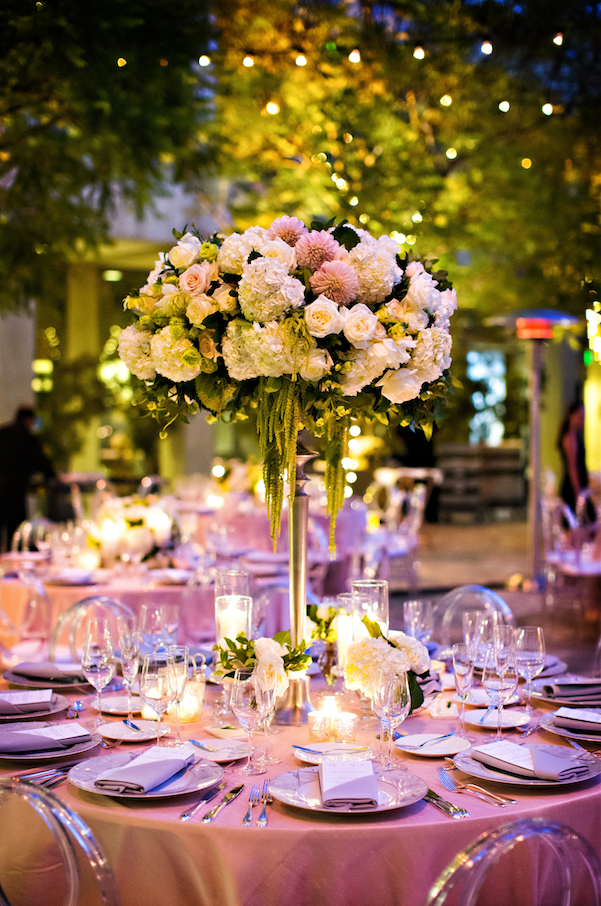 Centerpieces by The Hidden Garden.