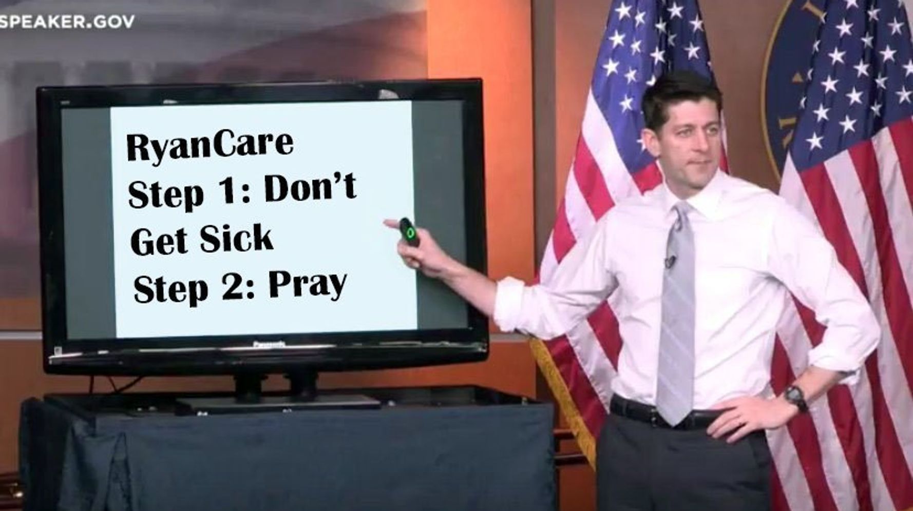 Twitter Turns Paul Ryan’s PowerPoint On Health Care Into A Sick Meme 