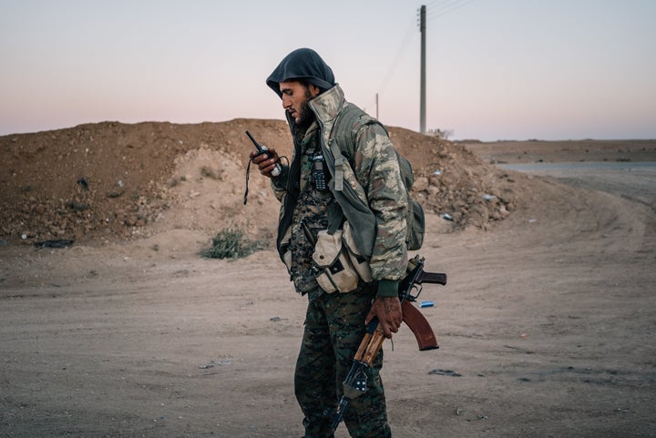 A member of the Kurdish-backed YPG in Tal Samin, Syria, during an operation to isolate Raqqa on Nov. 24, 2016.