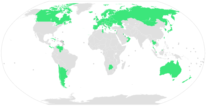Those countries in green are the ones where the term “medical bankruptcy” has no meaning.