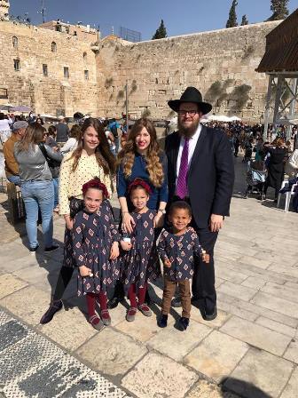 Our family at The Western Wall in Jerusalem