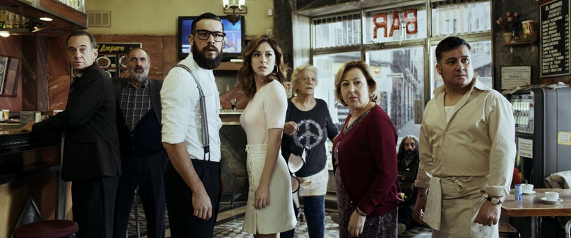Blanca Suarez with her co-stars Alejandro Awada, Joaquin Climent, Mario Casas, Terele Pavez, Carmen Machi, Jaime Ordóñez and
