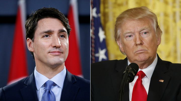 Justin Trudeau (left) has pledge $650 million to women's reproductive healthcare following Donald Trump’s global abortion funding cuts.