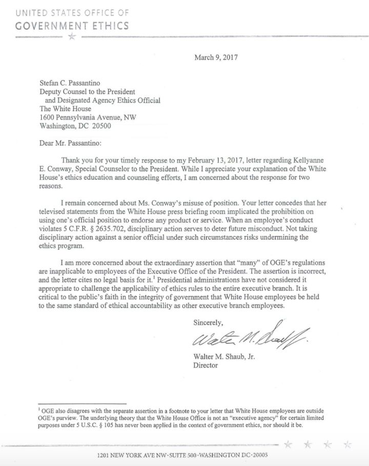 The letter sent to the White House on Thursday