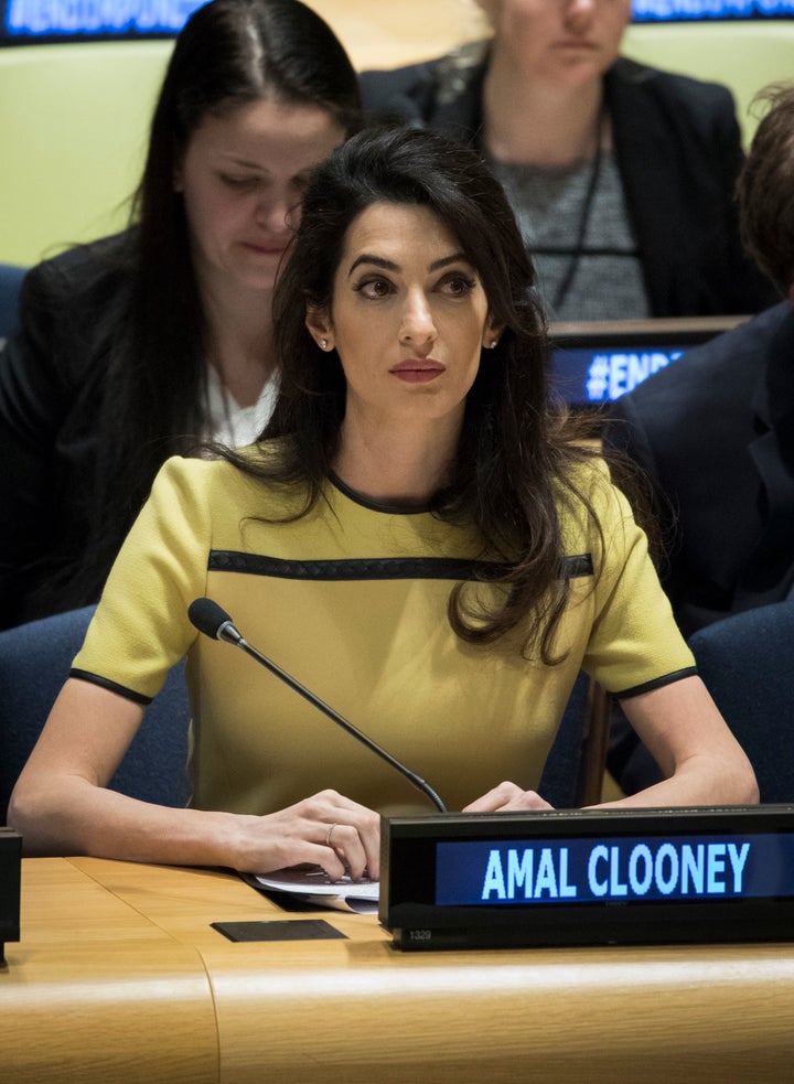 Amal Clooney attends an event titled