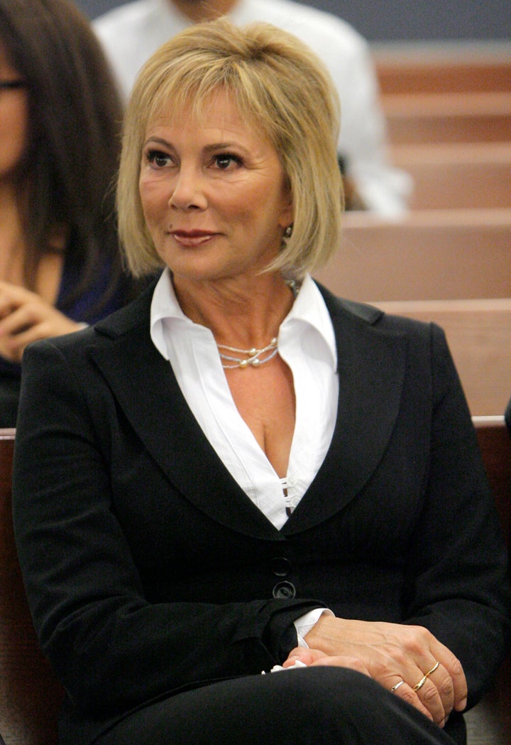 Marcia Clark sits in Las Vegas Justice Court, before the start of O.J. Simpson's arraignment, Wednesday Sept. 19, 2007.