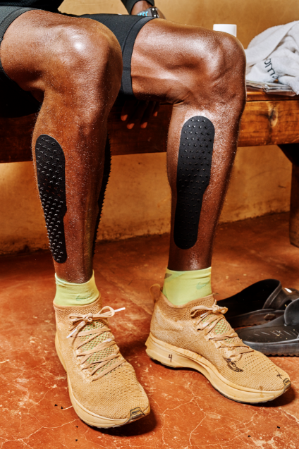 <p>A close up of Kipchoge’s Vaporfly Elites. He’s been running in some version of the shoe for the better part of a year.</p>