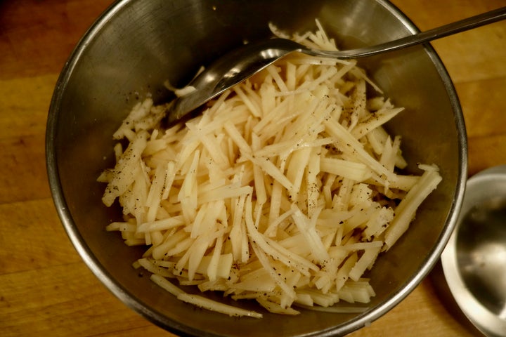 <p>Well seasoned and coated with melted butter</p>