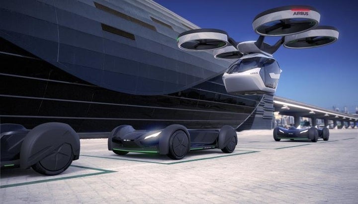 The vehicle's "air module" would fly it above city traffic.