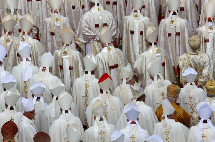 Cardinals and bishops attend a mass led by Pope Francis to mark the closing of the Catholic Jubilee Year of Mercy in Saint Peter's Square at the Vatican November 20, 2016.