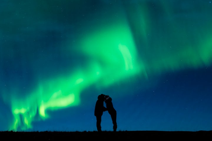 Love beneath the Northern Lights. 