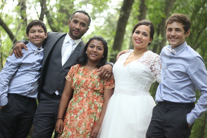 Ched Nin with his wife, Jenny Srey. 