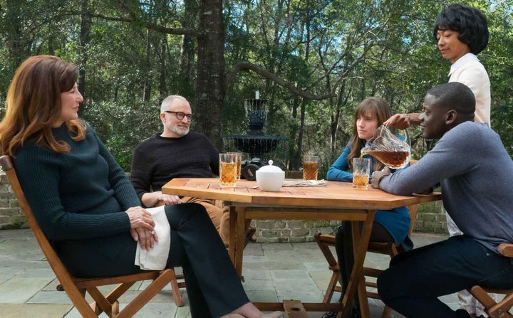 Missy (Catherine Keener), Dean (Bradley Whitford), Rose (Allison Williams), Georgina (Betty Gabriel) and Chris (Daniel Kaluuya). 