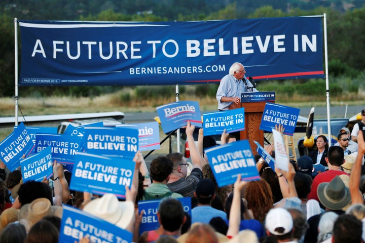 Bernie Sanders' supporters started seeing fake news in early 2016.