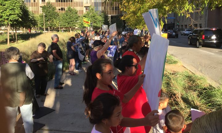 Protest of the Dakota Pipeline in Dallas, Texas.