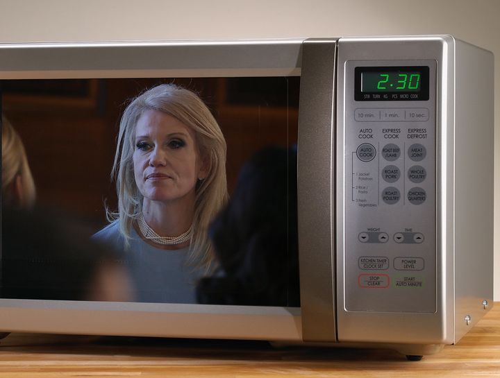 Kellyanne Conway made fresh comments about wiretapping on Sunday (image created) 