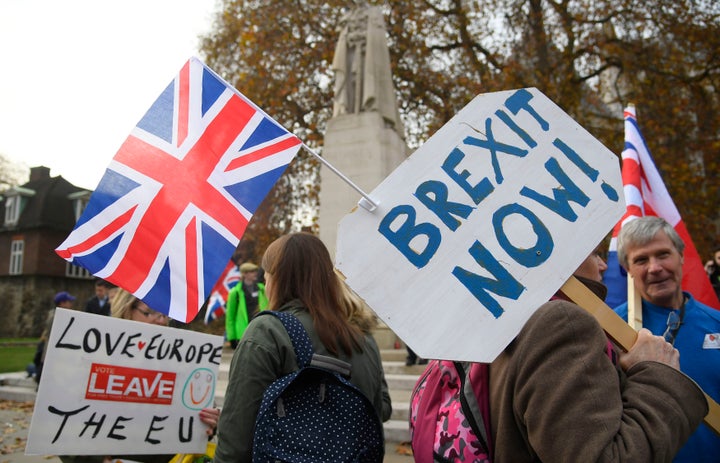 Brexit protestors