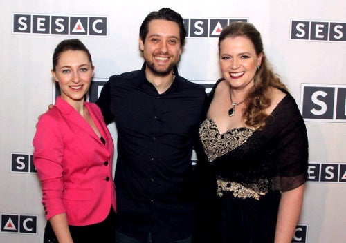 <strong>Sonya and Giona with SESAC Film & TV Vice President Erin Collins</strong>