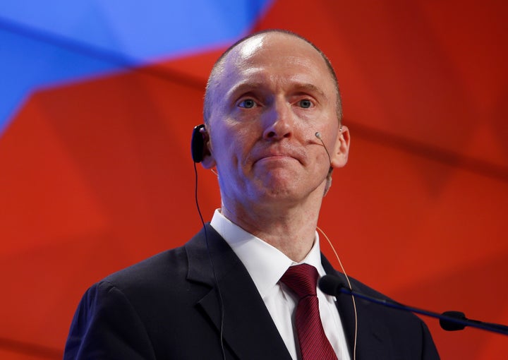 Carter Page, a member of the Trump campaign's foreign policy team, delivers a speech in Moscow in 2016 in which he criticizes U.S. policy toward Russia.