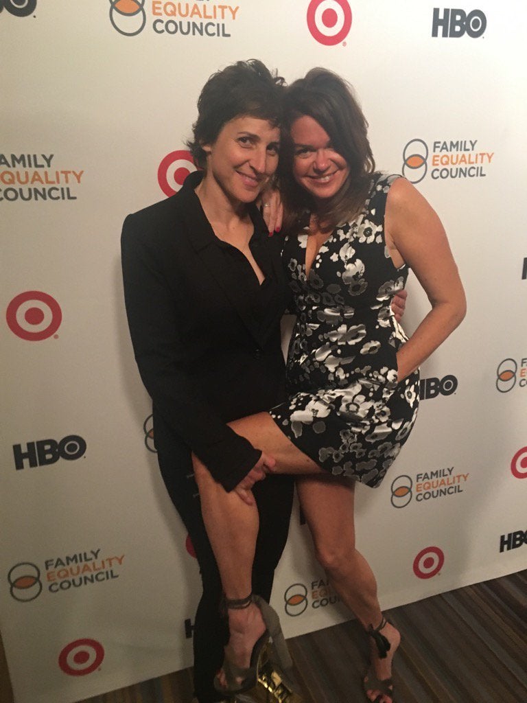 The Next Family’s Brandy Black and Susan Howard on the red carpet at the 2017 LA Impact Awards benefiting Family Equality Cou