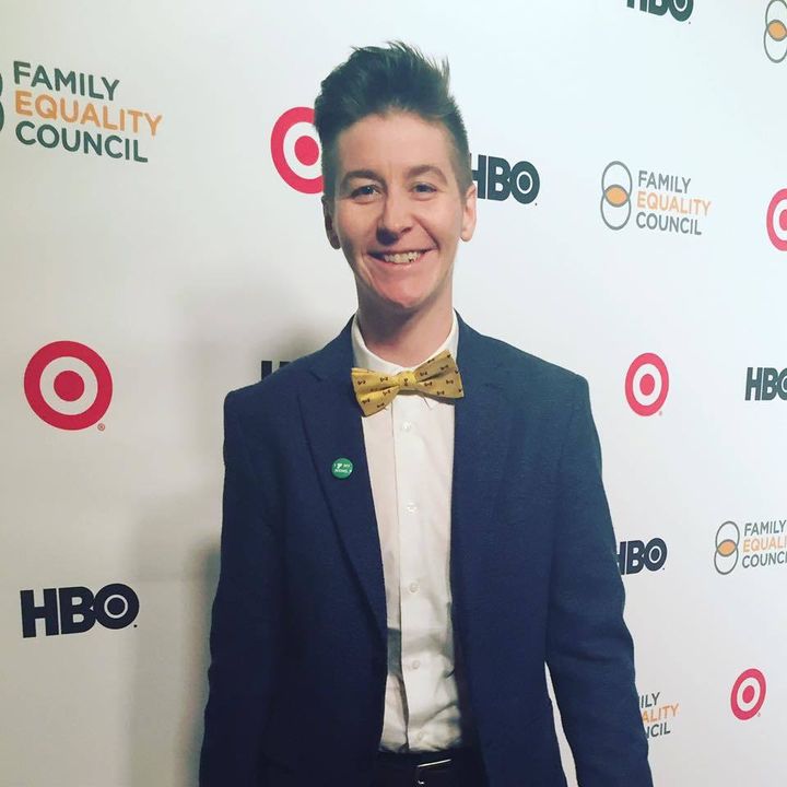 The Pride & Joy Project’s Kersh Branz on the red carpet at the 2017 LA Impact Awards benefiting Family Equality Council.