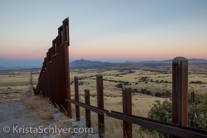 A gap in border wall in Southeastern Arizona - one of the last remaining migration corridors for the critically endangered jaguar on the US-Mexico border.