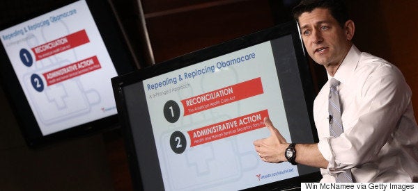 U.S. Speaker of the House Paul Ryan (R-WI) explains the Republican plan to replace the Affordable Care Act during his weekly