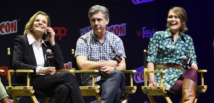 Jessica Walter, Chris Parnell and Amber Nash at the 2016 New York Comic Con.