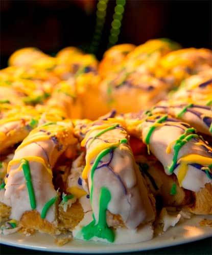 <p>According to custom, whoever finds a little plastic baby in their slice of King Cake is then supposed to throw next year’s Mardi Gras party.</p>