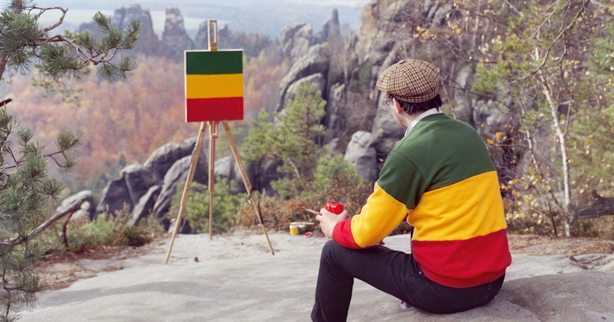 Hank Schmidt in der Beek in the Elbe Sandstone Mountains in Germany.