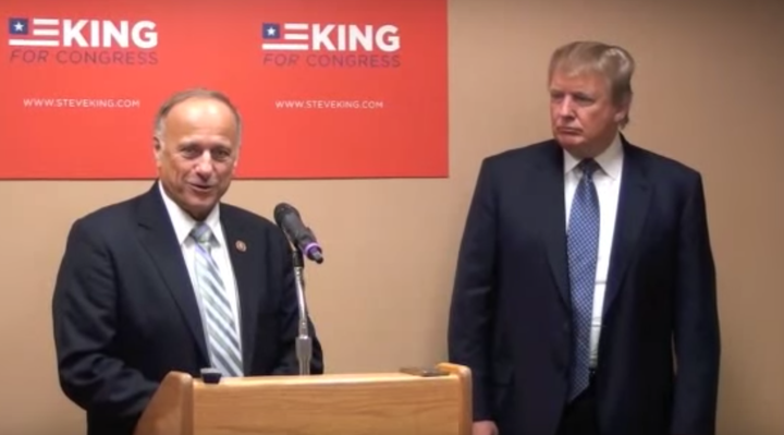 Donald Trump appeared at a campaign event with King in 2014.