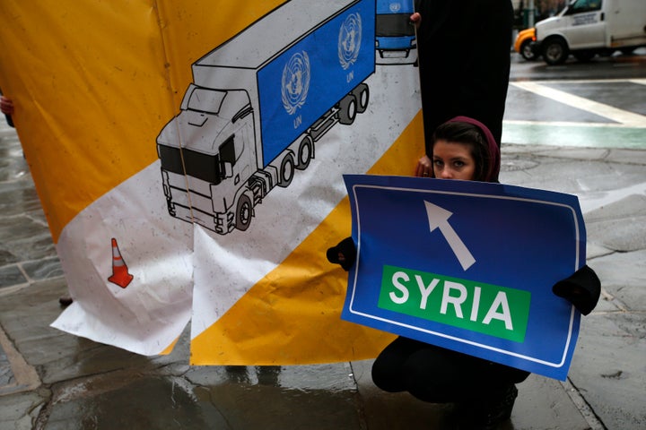 Three years ago, activists were protesting outside U.N. headquarters in New York over the holdups in delivering humanitarian aid to Syrian people.