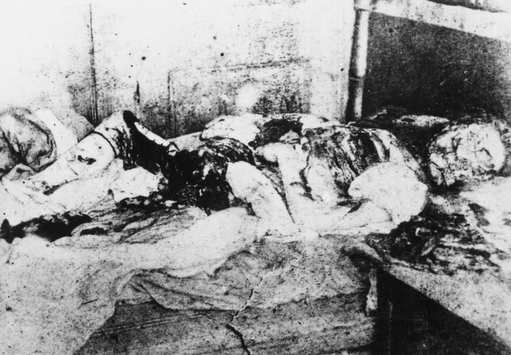 The virtually unrecognisable remains of the Ripper's last victim, Mary Jane Kelly