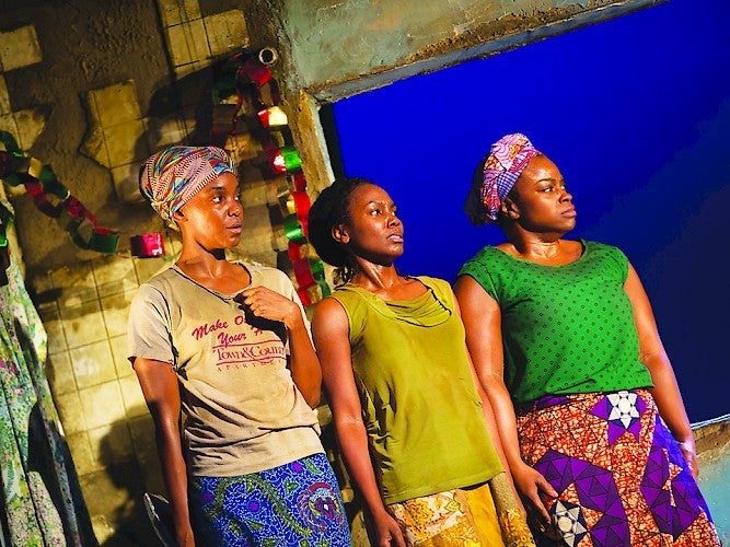 Ayesha Jordan, Joniece Abbott-Pratt and Stacey Sargeant in a scene from <strong><em>Eclipsed</em></strong>
