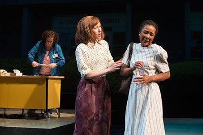 Sara Bruner, Amy Newman, and Gina Daniels in a scene from in Roe 