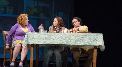 Pamela Dunlap, Sara Bruner, and Catherine Castellanos in a scene from <strong><em>Roe</em></strong>